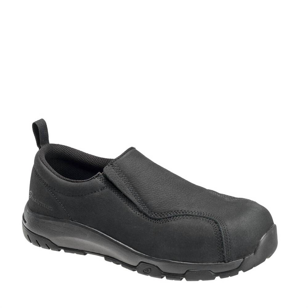 NEW NAUTILUS men's 1656 slip-on carbon toe esd work shoe in black